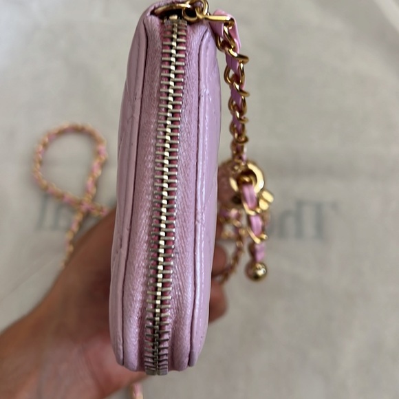 Chanel CC Patent Leather Timeless Wallet on Chain WOC Chain Crossbody Purse Bag - Picture 7 of 15